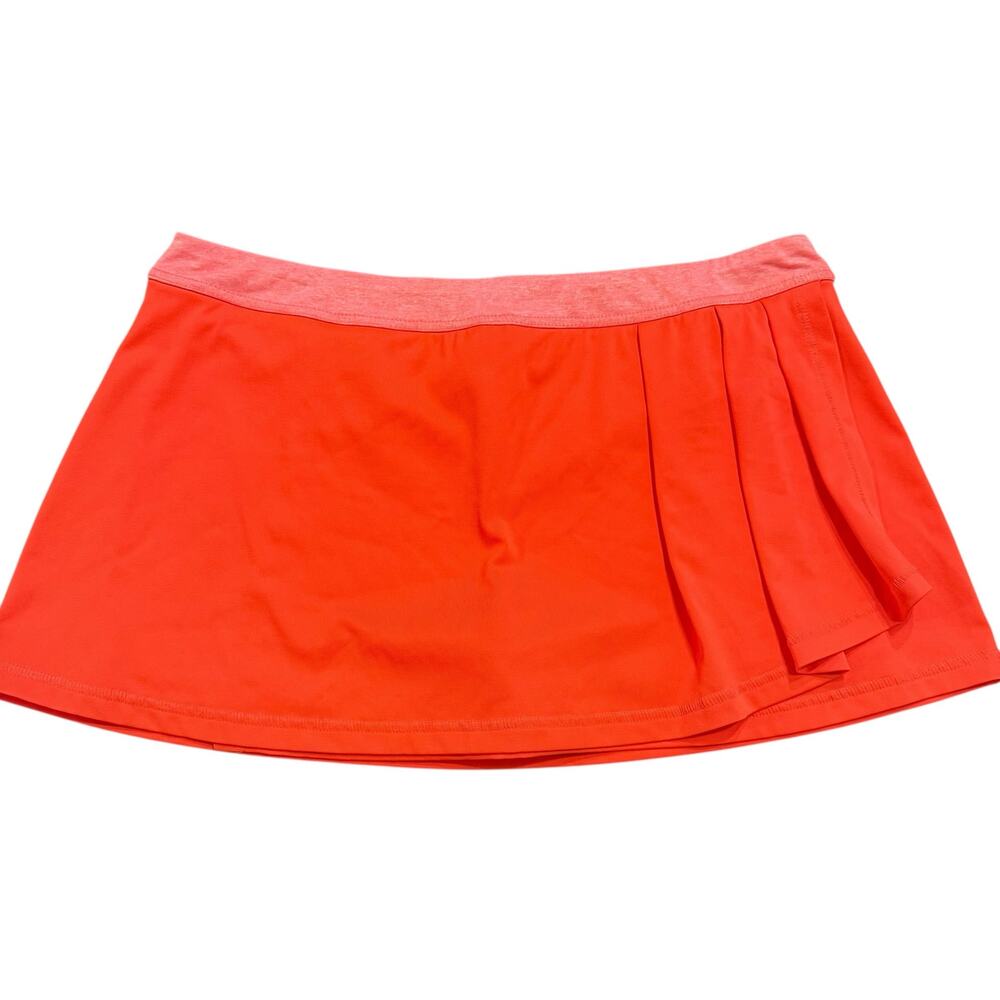 Bolle pink/orange tennis skort, faux wrap w pleated, mini, Size XL